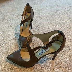 Dark tan/Brown platform Jimmy Choo heels